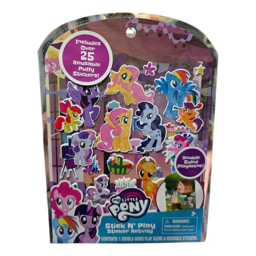 My Little Pony Stick N' Play Puffy Sticker Activity with Double Sided Play Scene